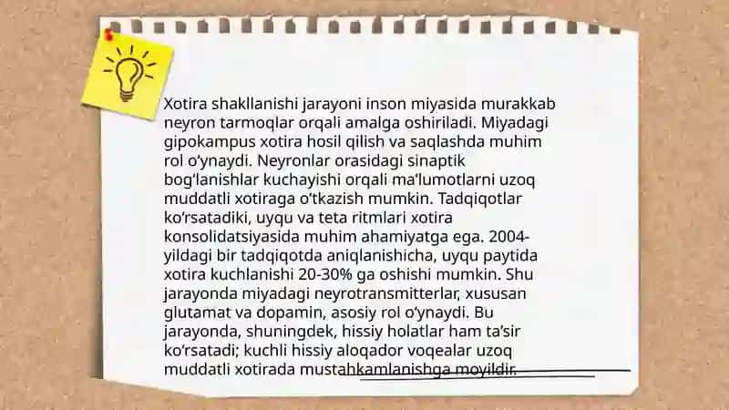 Xotira psixologiyasining asosiy qonunyatlari 4