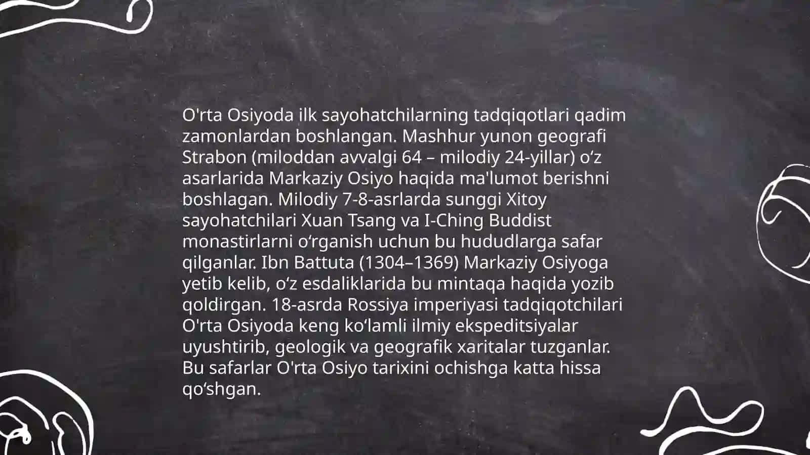 O'rta Osiyo tabiatini geografik o'rganish tarixi 4