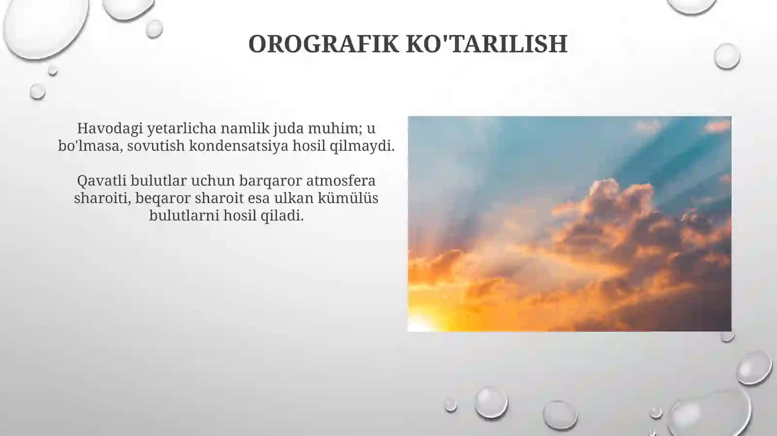 Bulutlarning hosil boʻlishining fizik meteorologik sharoitlari 4