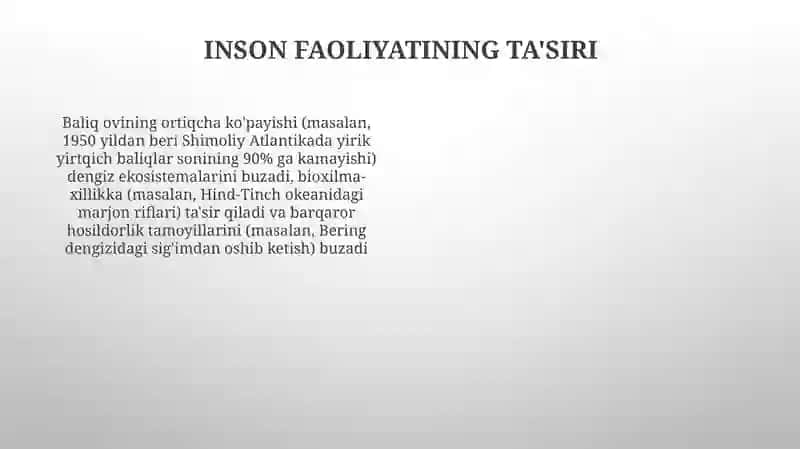 Dunyo okeanidagi dengizlarning organzimlari va biologik tuzilish qonunlari 4