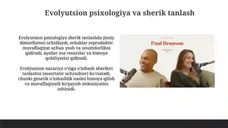 Umr yoʻldoshini tanlash nazariyalari 4