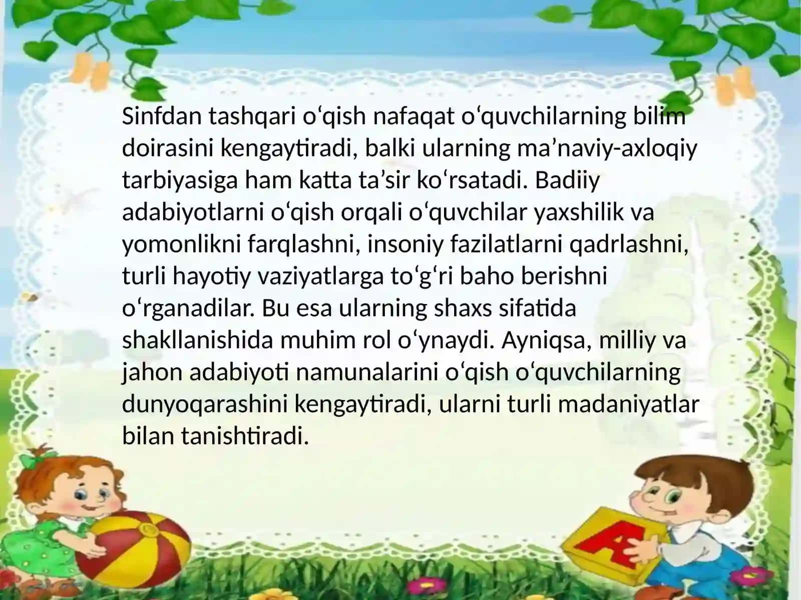 SINFDAN TASHQARI O’QISHDA O’QUVCHILARNING IJODIY FAOLLIGINI OSHIRISH 4