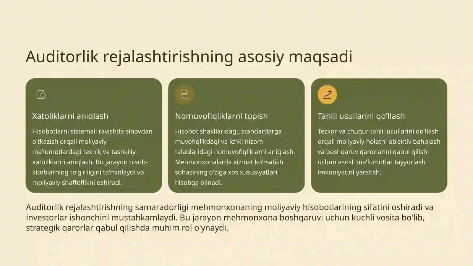 Mehmonxonalar buxgalteriya balansini iqtisodiy o'qish va tezkor tahlil qilish usullari 4