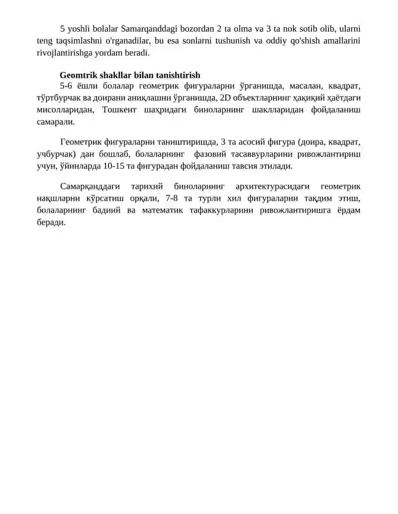 Bolalar boxchasida matematika mashg'ulotining uziga xos xususiyati 4