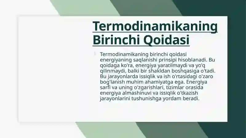 Termodinamika asoslari slayd 4