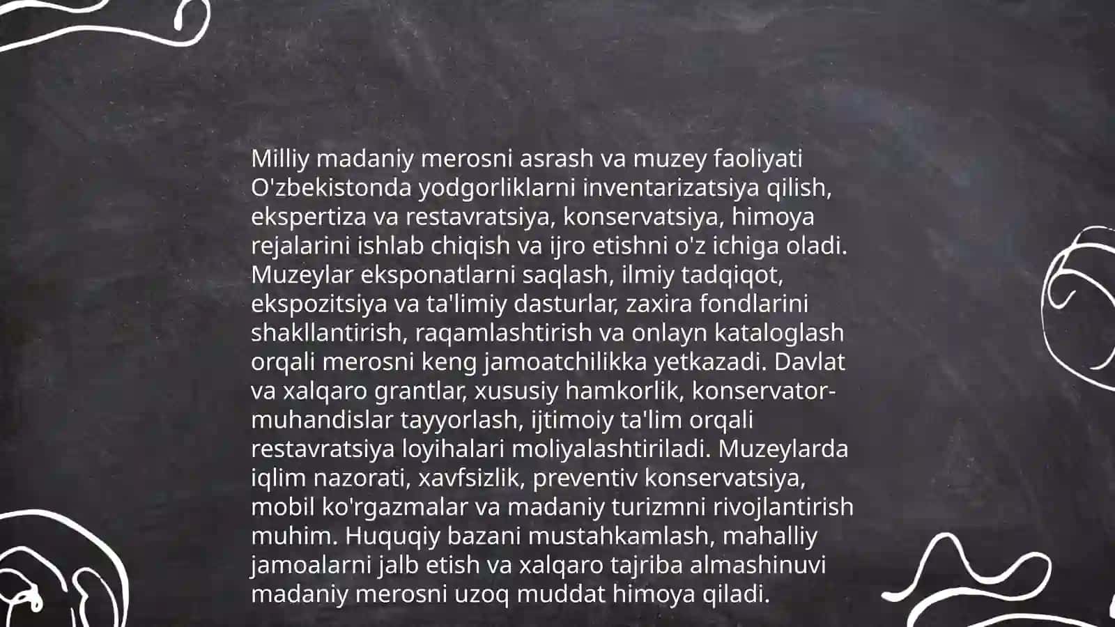O'zbekistonda ma'naviy va tarixiy merosining tiklanishi, madaniyat va san'at 4