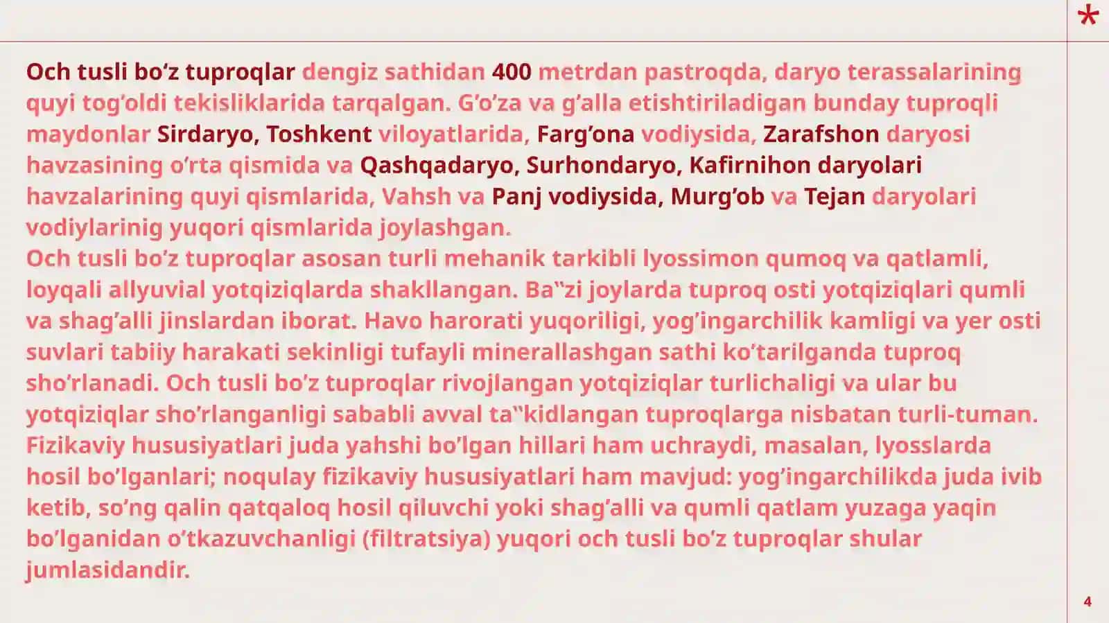 Tuproq xususiyatlari 4