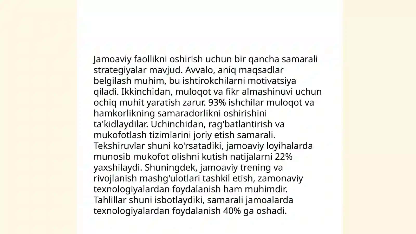Jamoani rivolantirishda tarbiya usullari 4