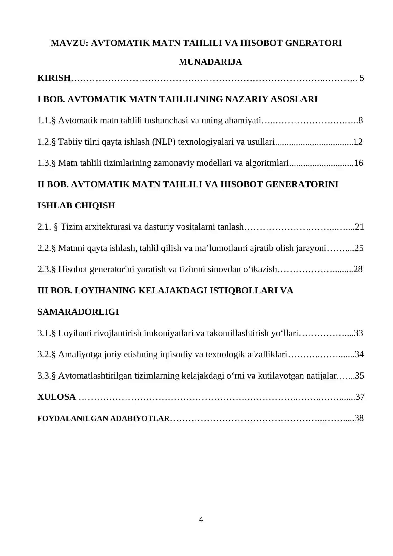 Avtomatik matn tahlili va hisobot gneratori 4