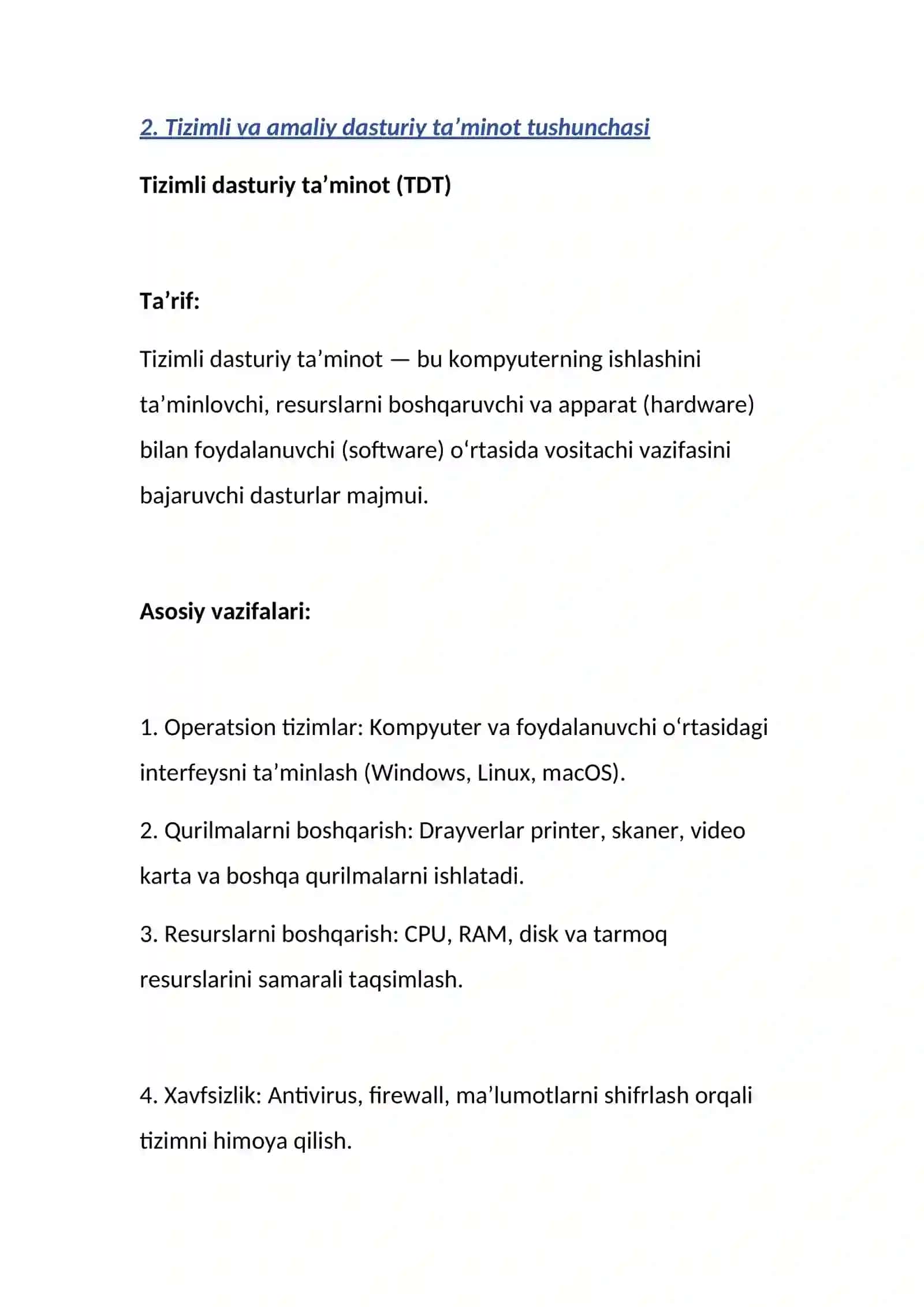 “TEXNIK TIZIMLARDA AXBOROT TEXNOLOGIYALARI” fanidan MUSTAQIL ISH 4
