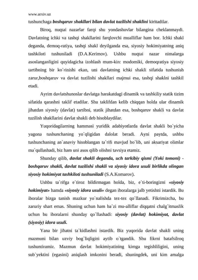 Davlat shakli tushunchasi 4