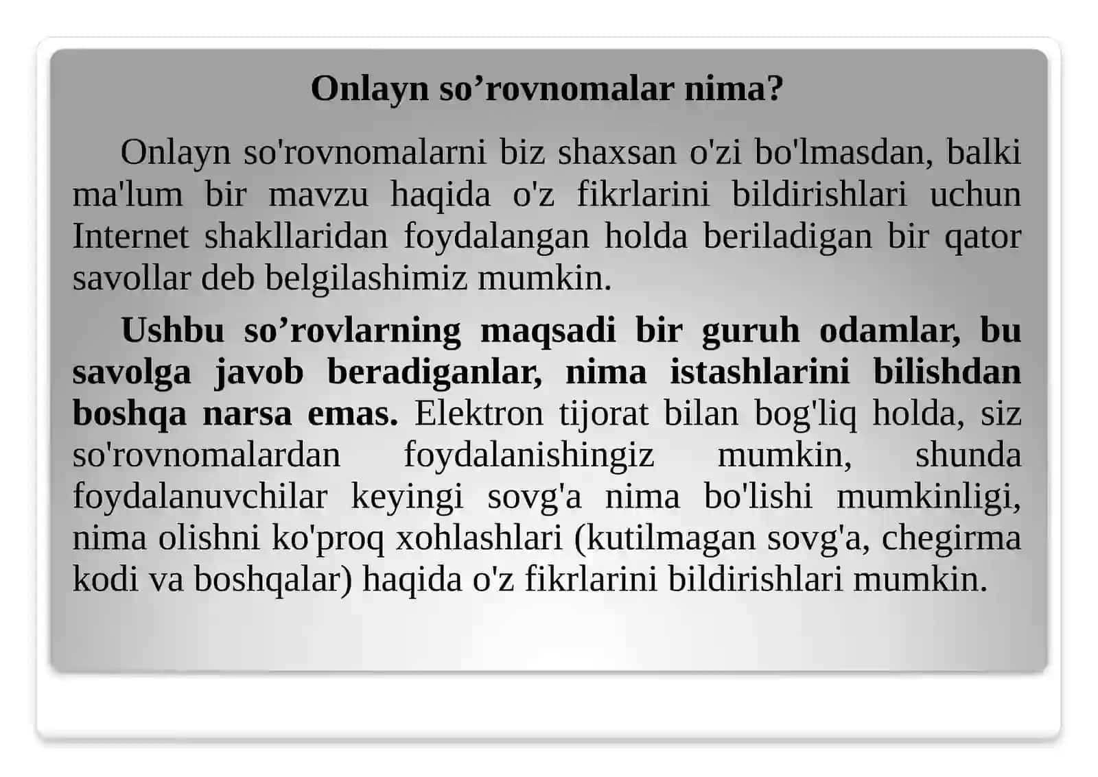 Onlayn so'rovnomalar 4