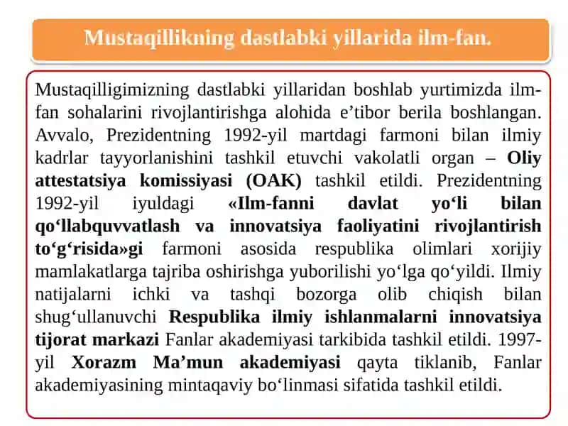 O‘zbekiston Respublikasida ta’lim sohasida amalga oshirilgan islohotlar. 4
