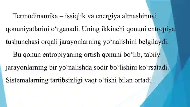 Termodinamikaning ikkinchi qonuni 4