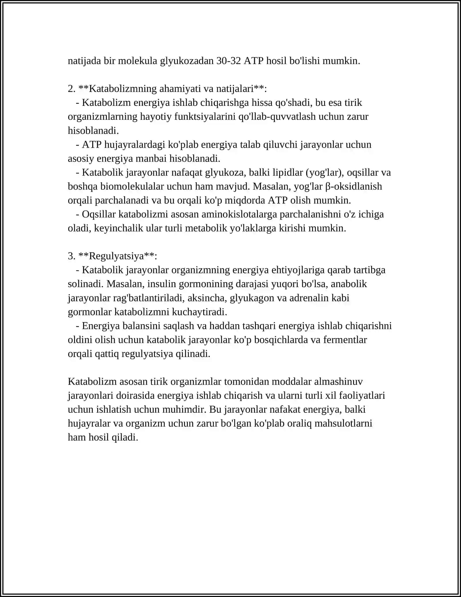 KATABOLIZM METABOLIZM MIKROB HUJAYRASI TOMONIDAN ENERGIYA OLISH USULLARI 4