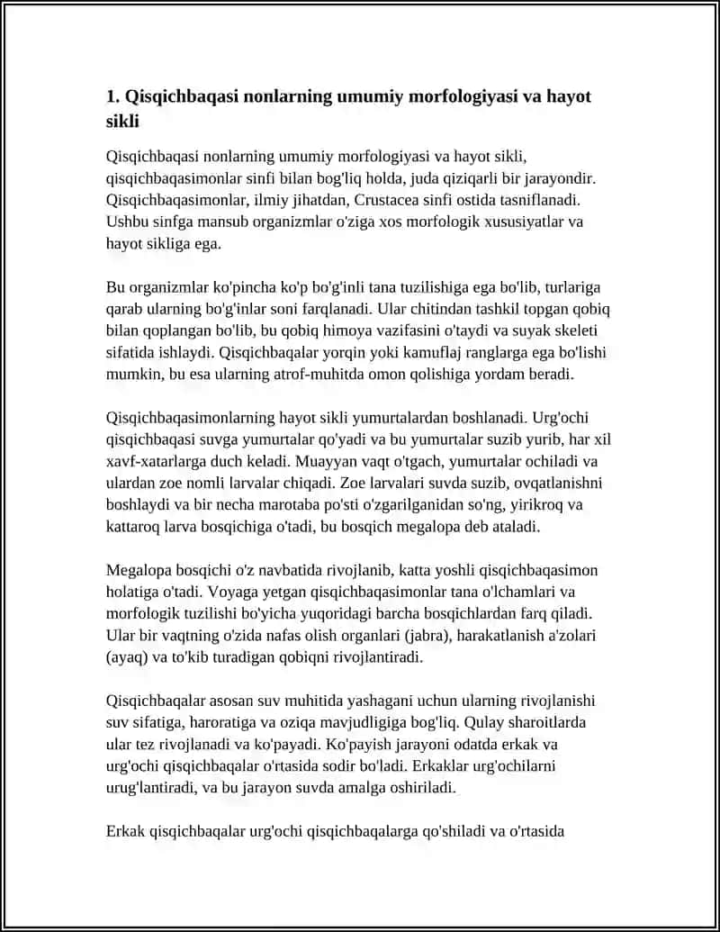 QISQICHBAQASI NONLARNING KÖPAYISHI VA RIVOJLANISHI 4