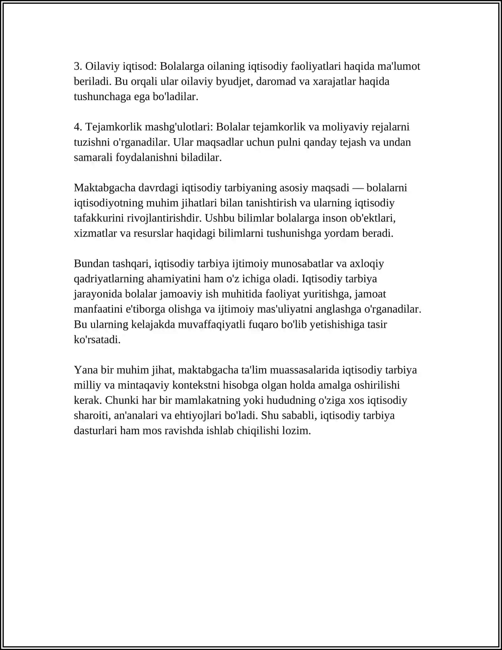 MAKTABGACHA HALIMA TASHKILOTLARIDA IQTISODIY TARBIYANI TASHKIL QILISH 4