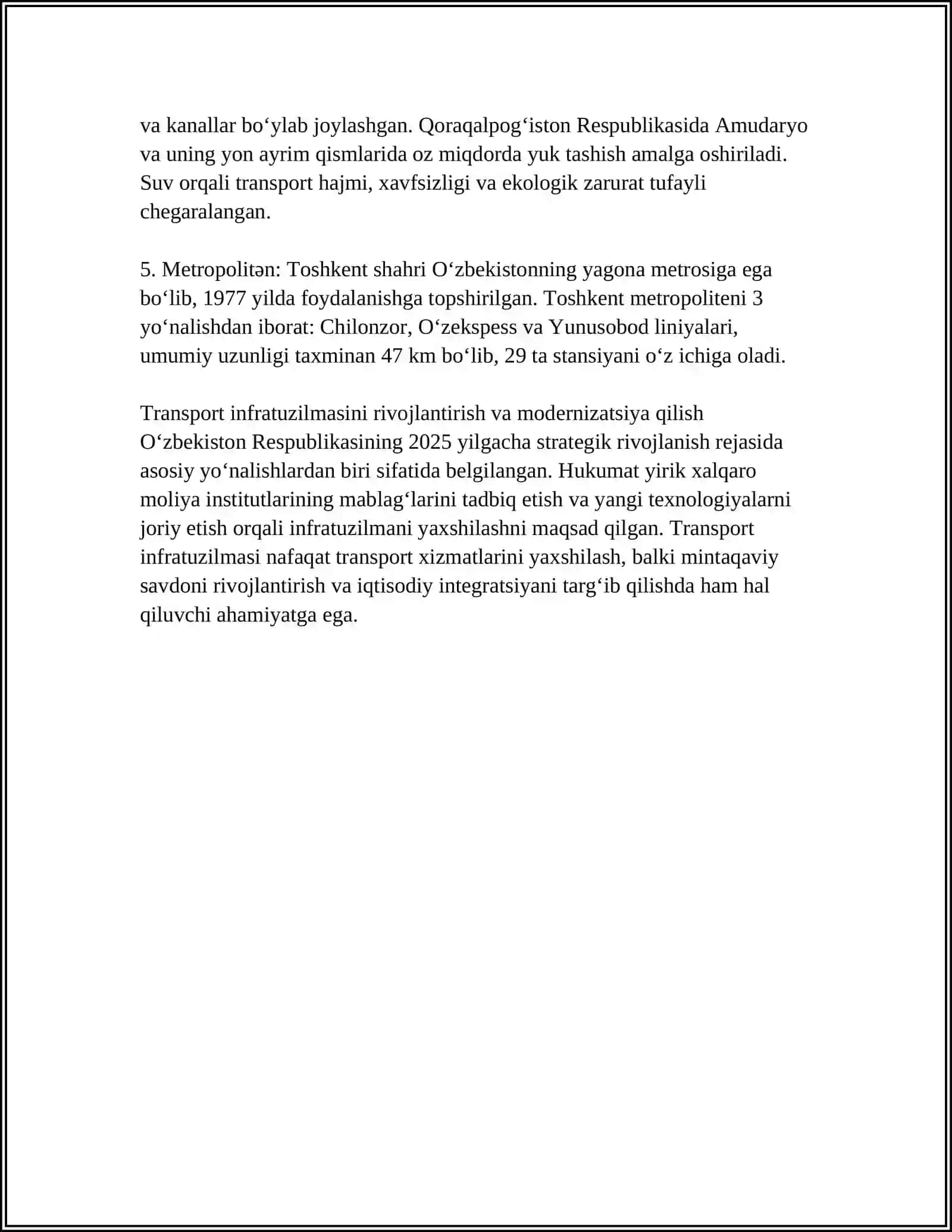 BOZOR INFRASTRUKTURASI VA UNING ELEMENTLAR 4
