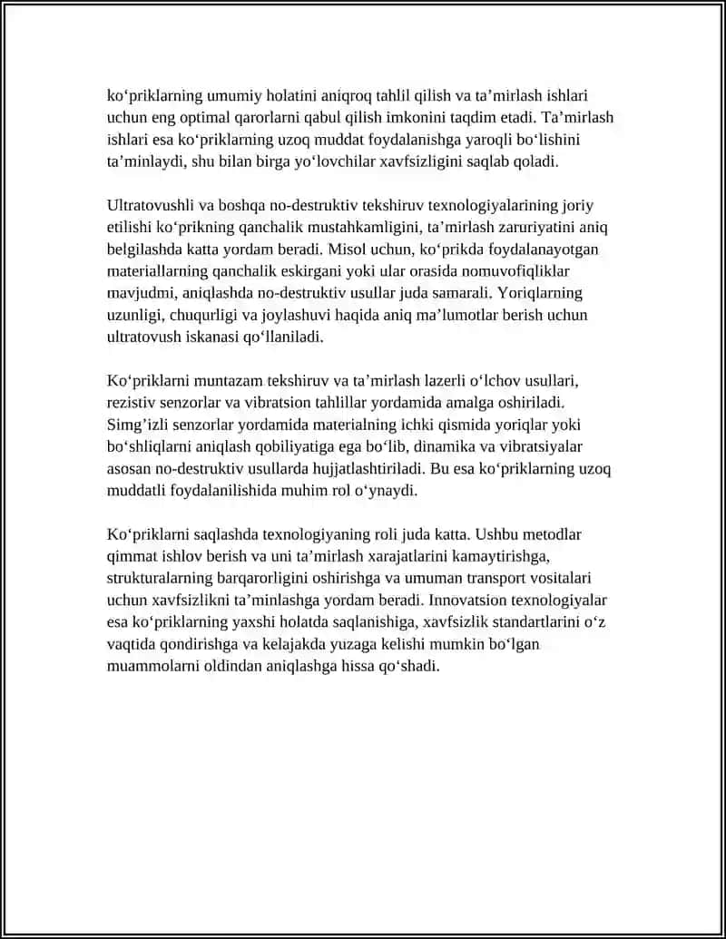 KО‘PRIK KONSTRUKSIYALARINI TA’MIRLASHNING ZAMONAVIY METODLARI 4
