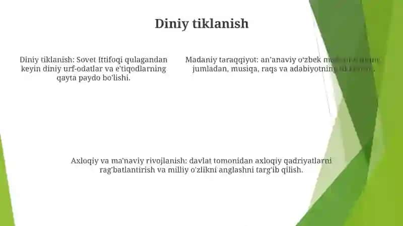 Mustaqillik Yillarida O'Zbekistondagi Ma'Naviy Va Madaniy Taraqqiyot 4