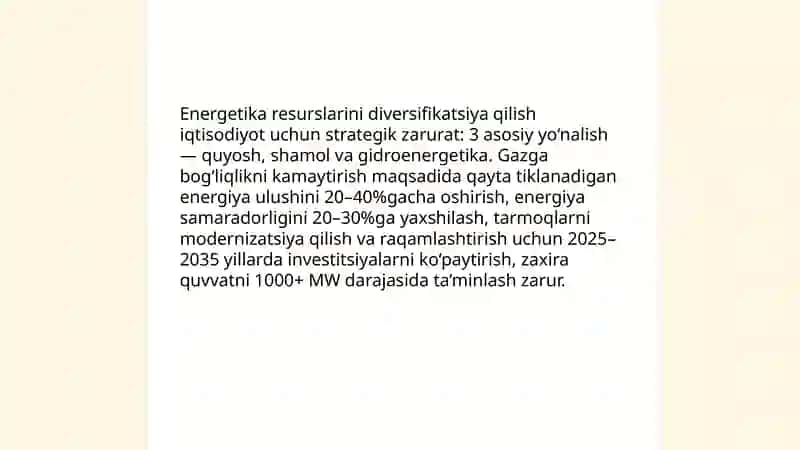 Oʻzbekiston iqtisodiyotidagi ehtiyojlar 4