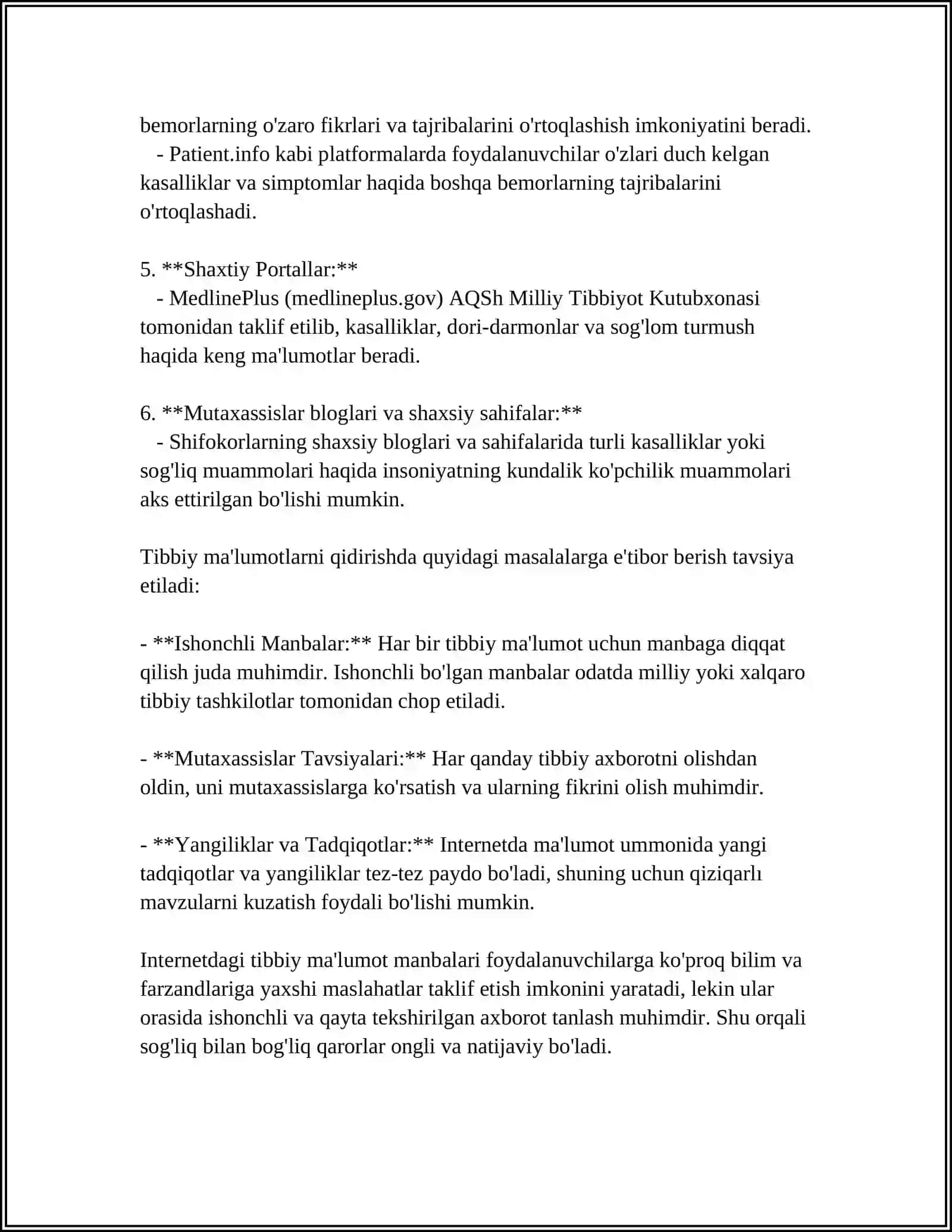 INTERNET DA TIBBIYOTGA OID RESURSLAR 4