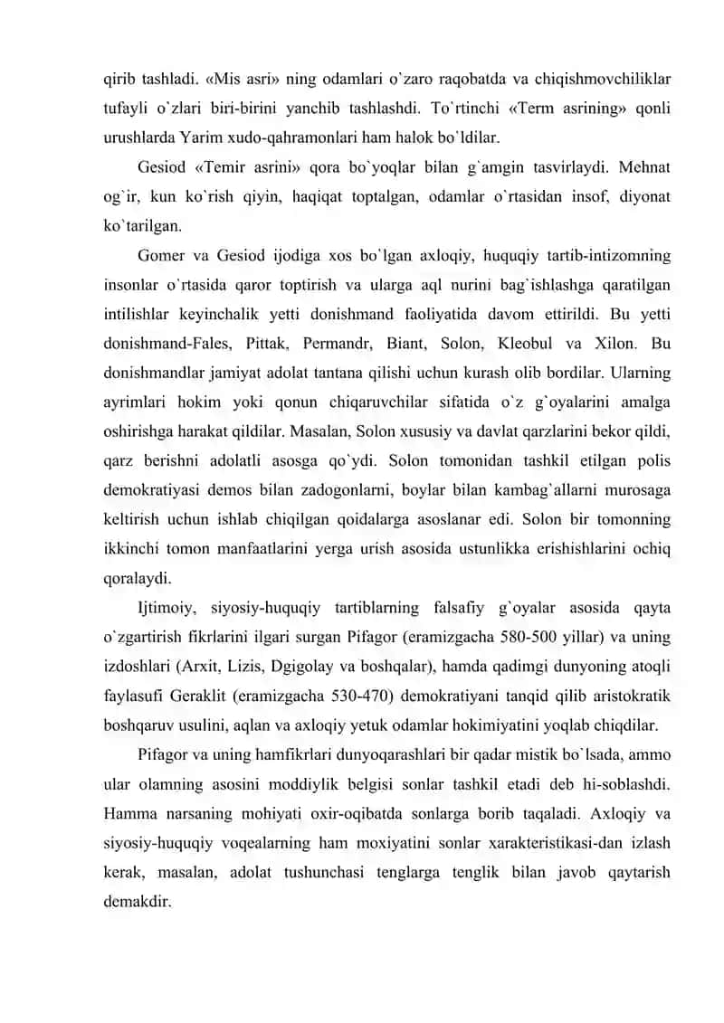 Qadimgi Yunon (Gretsiya)da siyosiy va huquqiy ta`limotlar 4
