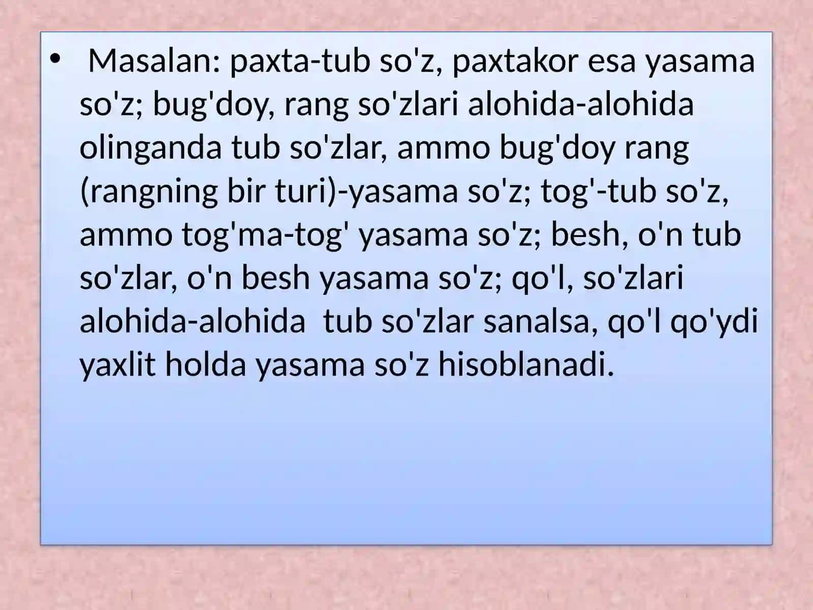 So’zlarning yasalishi 4