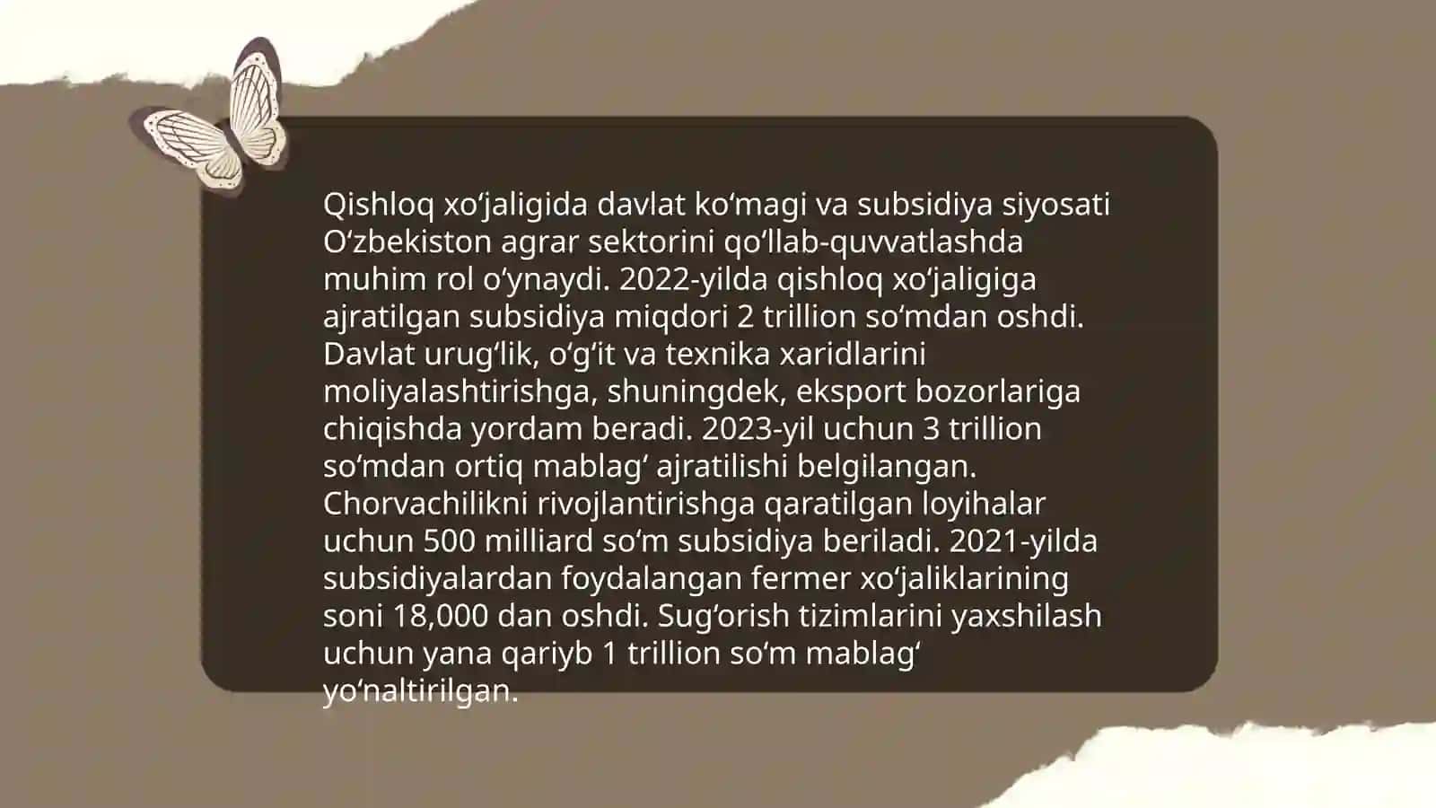 Mustaqillik yillarida qishloq xo‘jaligi va sanoat sohasidagi o'zgarishlar 4