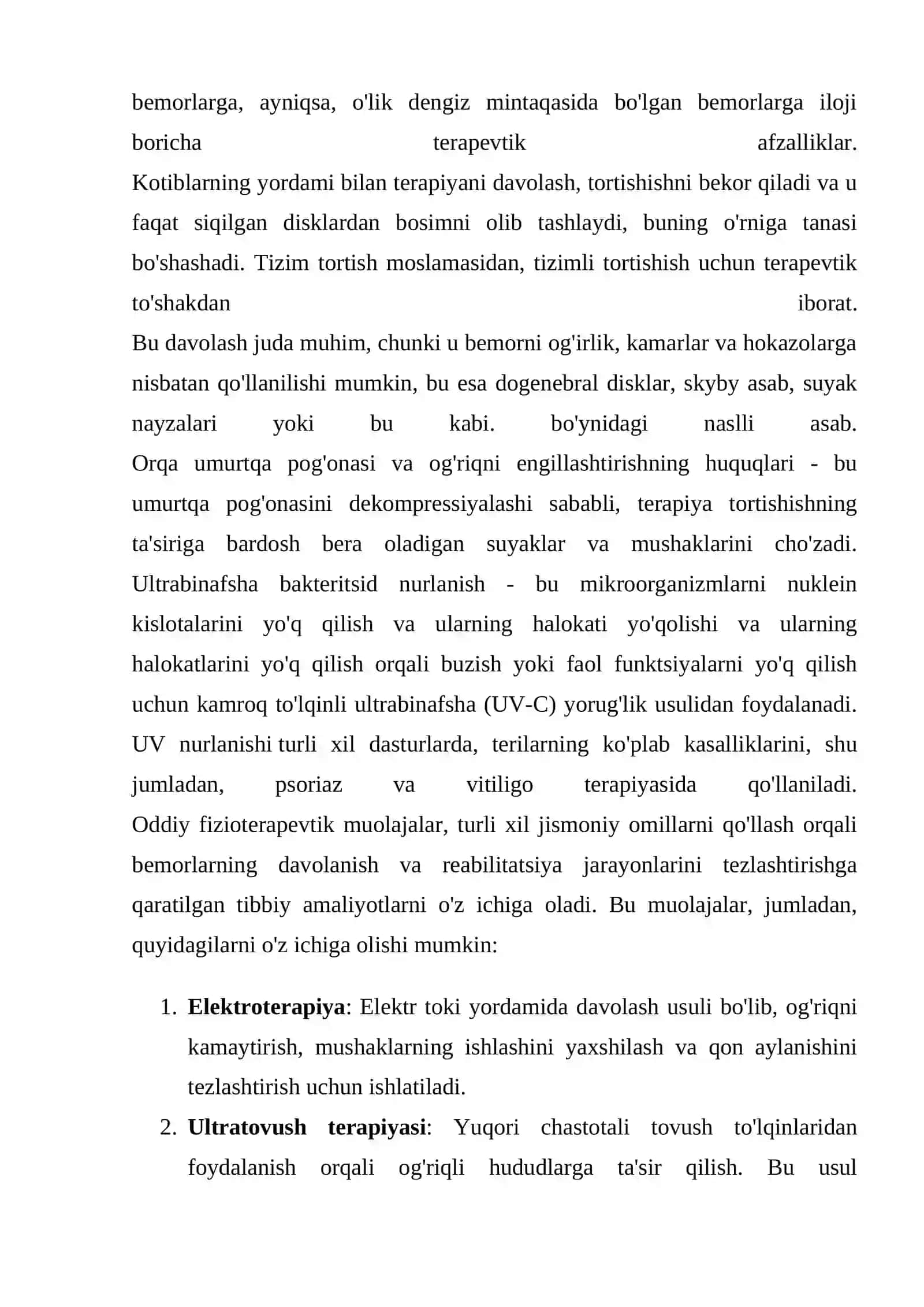 FIZIOTERAPEVTIK MUOLAJALARNI O`TQAZISH 4