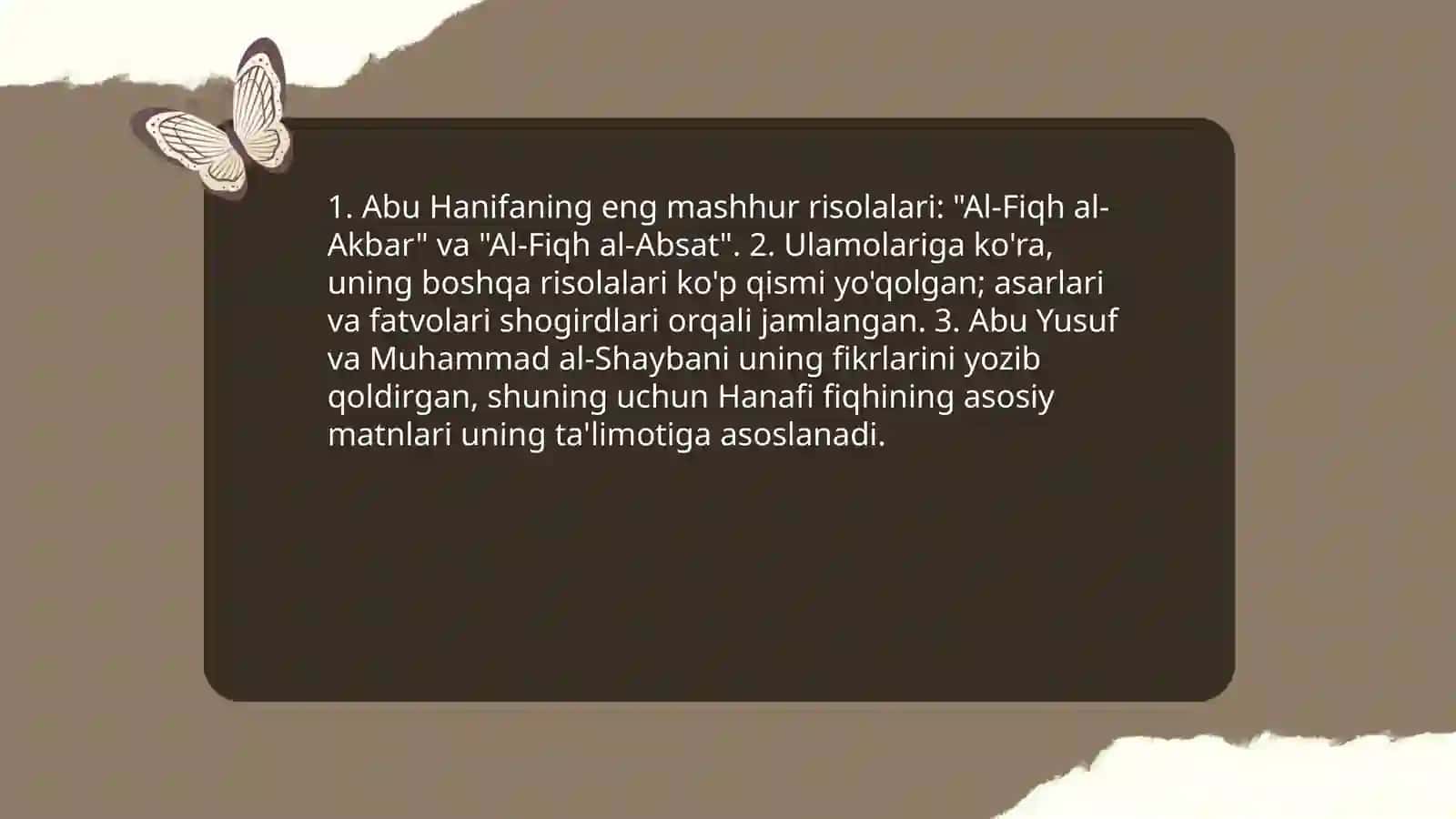 Abu Hanifa hayoti va tarjimai holi 4