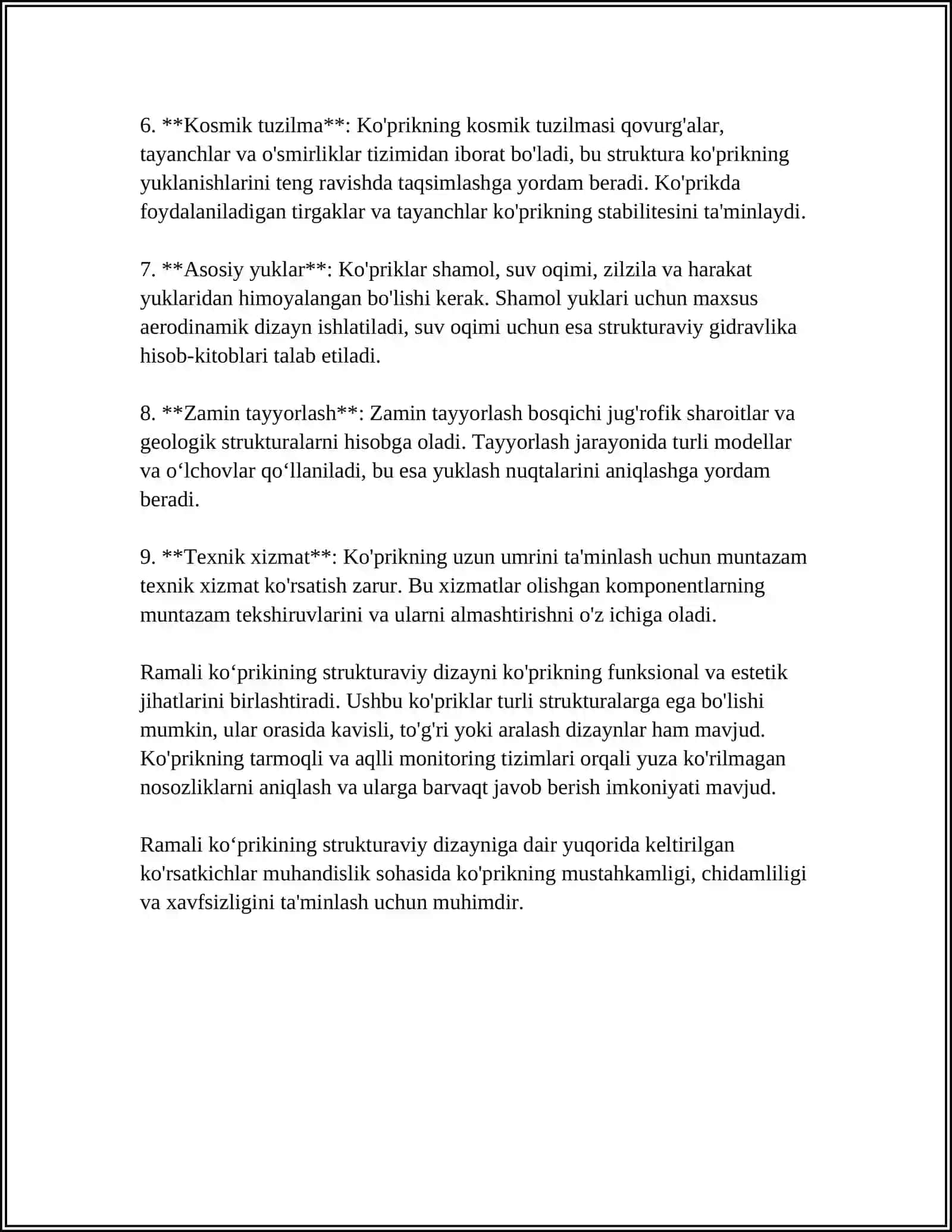 RAMALI KOʻPRIKNING USTUNLARINI POYDEVOR BILAN BIRLASHTIRISH 4
