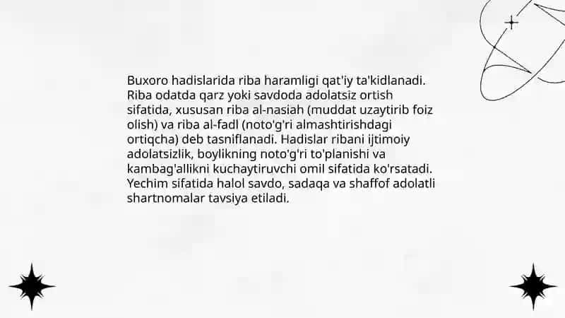 Buxoro hadislaridagi iqtisodiy g'oyalar 4