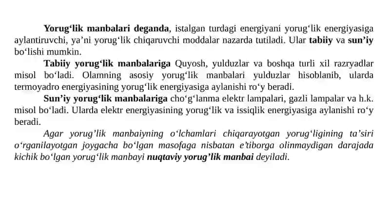 Umumiy fizika (OPTIKA) 4