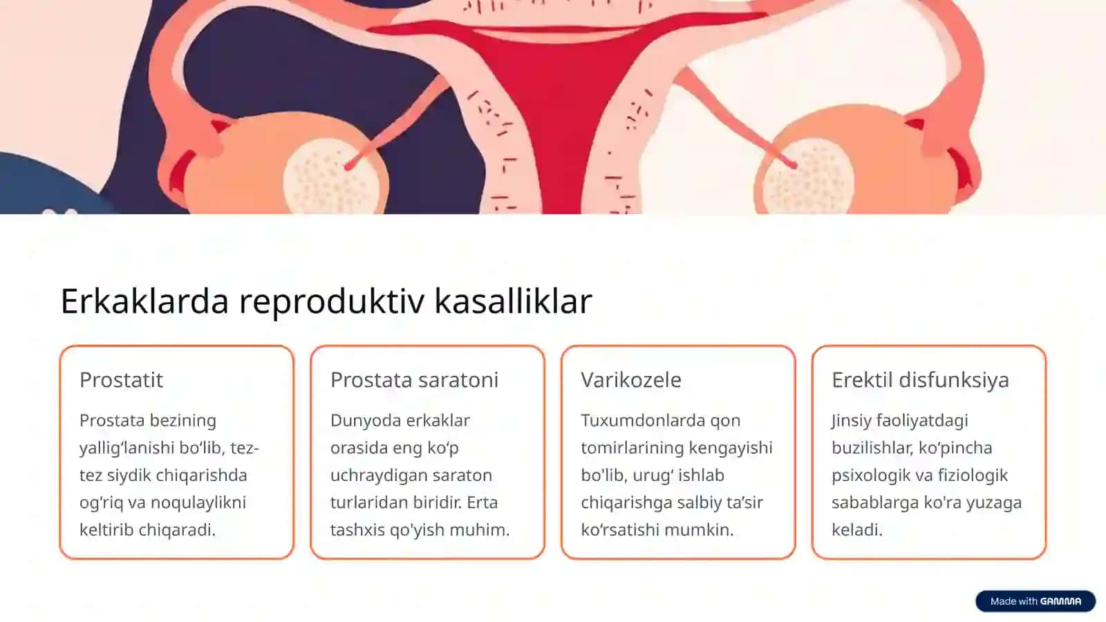 Ayollar va Erkaklar Reproduktiv A’zolari Kasalliklari 4