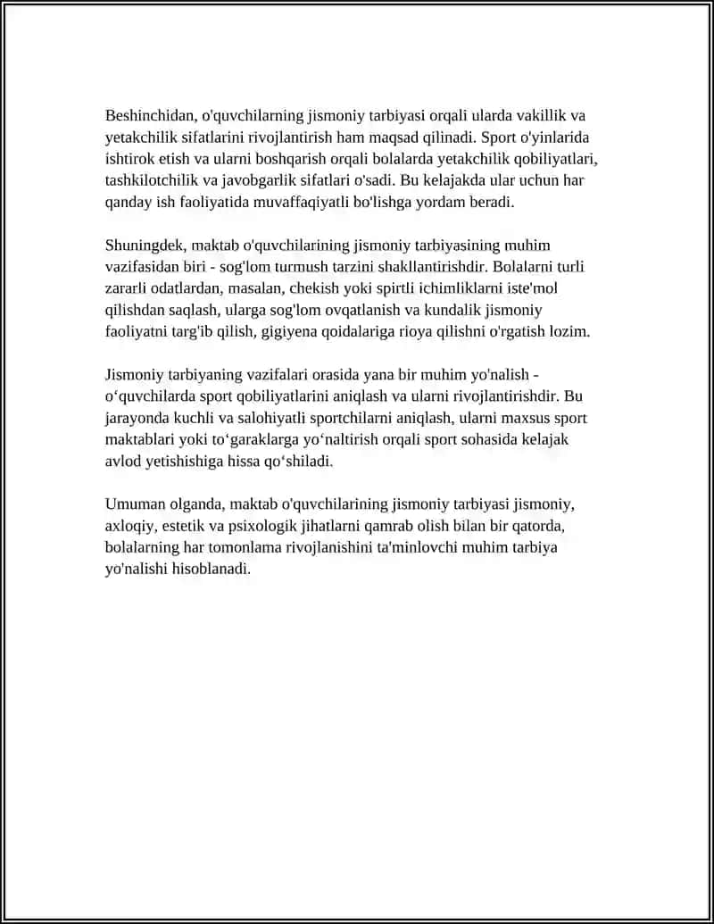 MAKTAB ÕQUVCHILARINING JISMONIY TARBIYASI 4