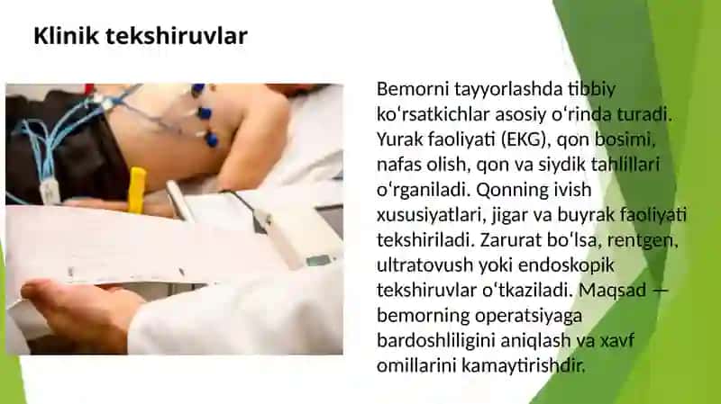 Bemorni operatsiyaga tayyorlash. Tozalovchi huqna qilish 4