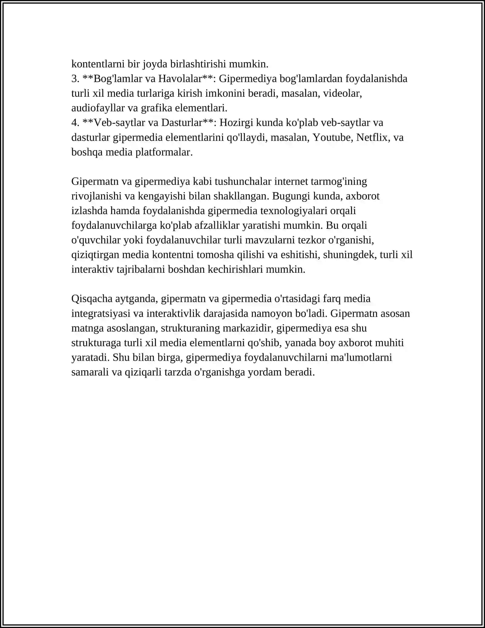 GIPERMANT VA GIPERMEDIYA TUSHUNCHALARI VA ULARNING QO'LANILISHI 4