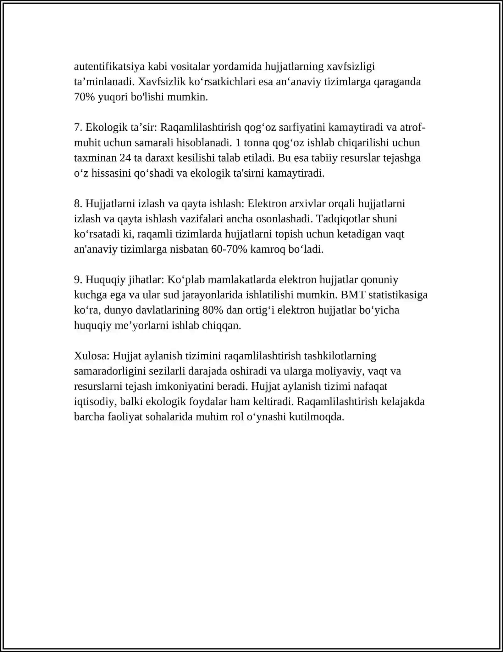 O'ZBEKISTON RESPUBLIKASIDA HUJJATCHILIKNING TAKOMILLASHUVI 4