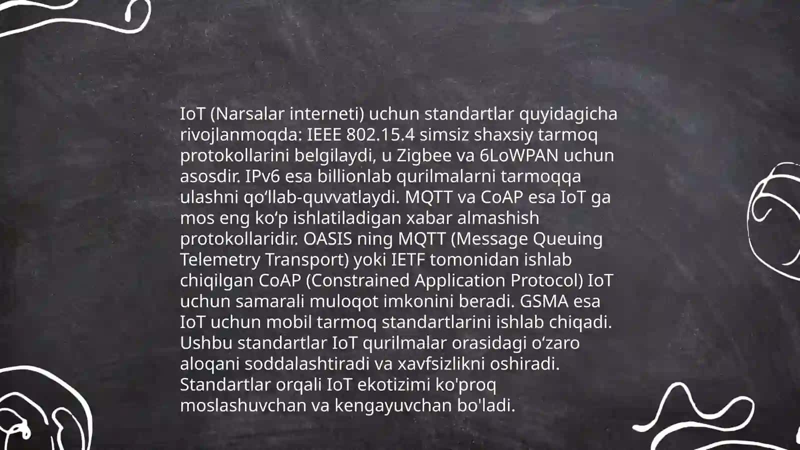 Tarmoq standartlarini tartibga soluvchi qo‘mitalar 4