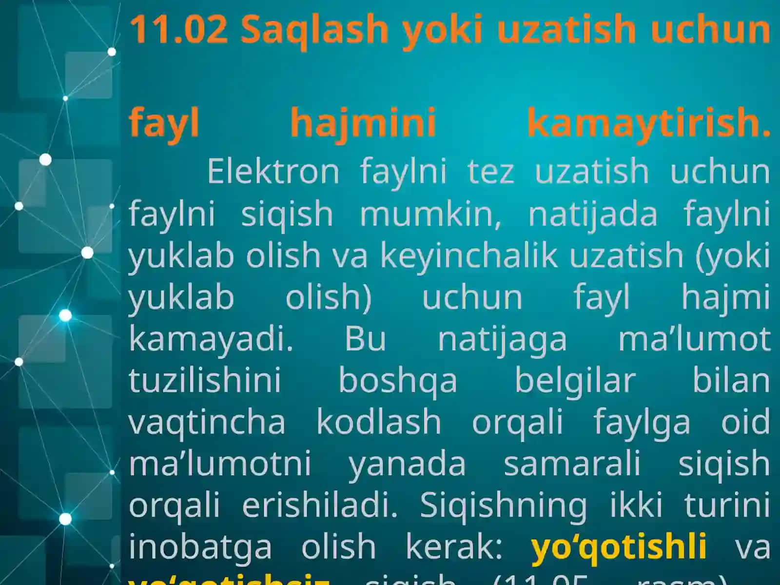 Saqlash yoki uzatish uchun fayl hajmini kamaytirish 4