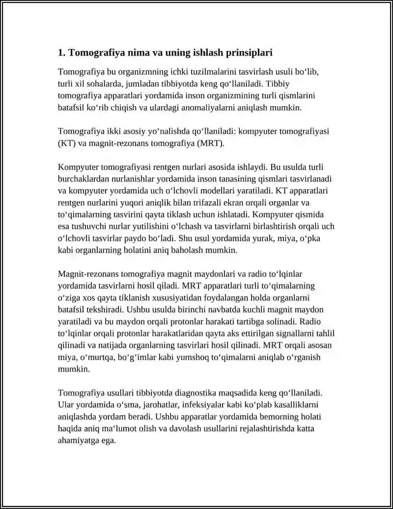 TIBBIY TOMOGRAFIYA APPARATLARINING ISHLASH PRINSIPLARI 4