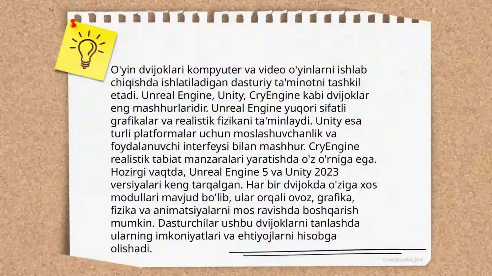 O'yin texnologiyalari 4