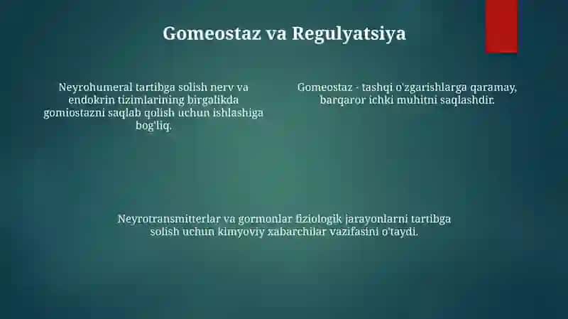 Organizmning neyrogumoral boshqarilishi 4