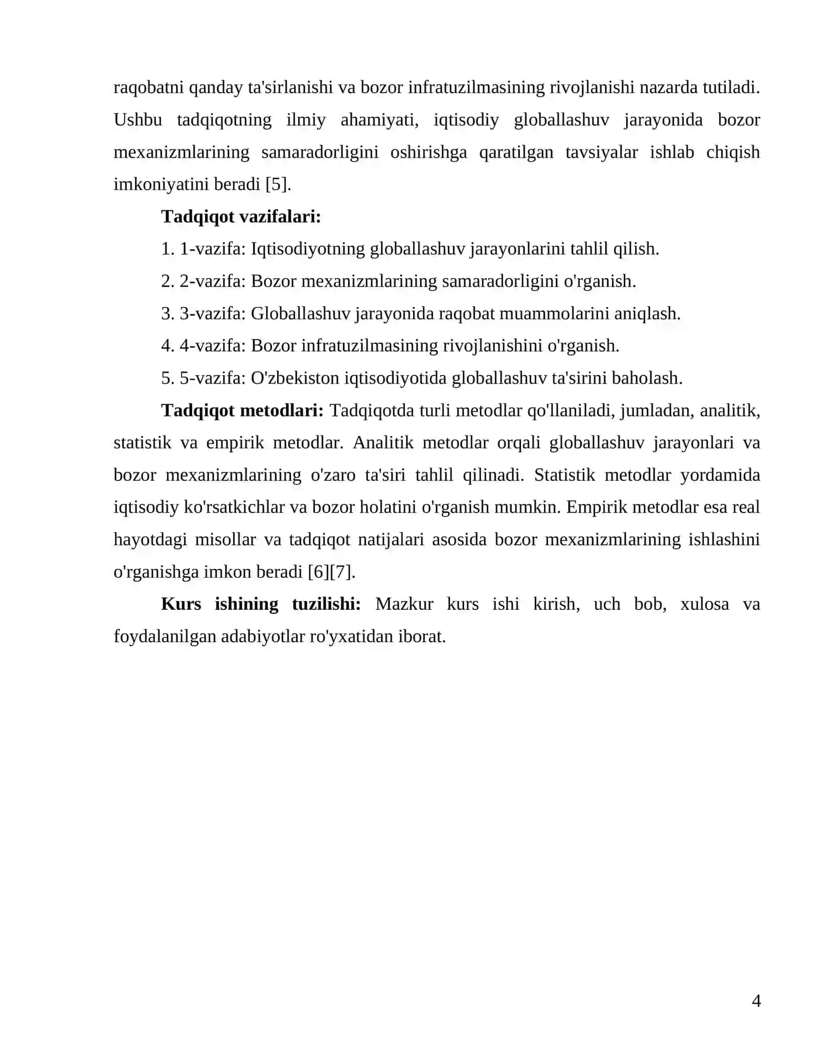 XIZMAT KO'RSATISH VA RAQAMLASHTIRISH MENEJMENT IQTISODIYOT NAZARIYASI 4