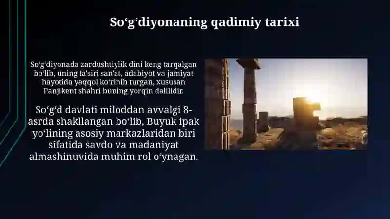 Qadimgi Soʻgʻdiyona davlati 4