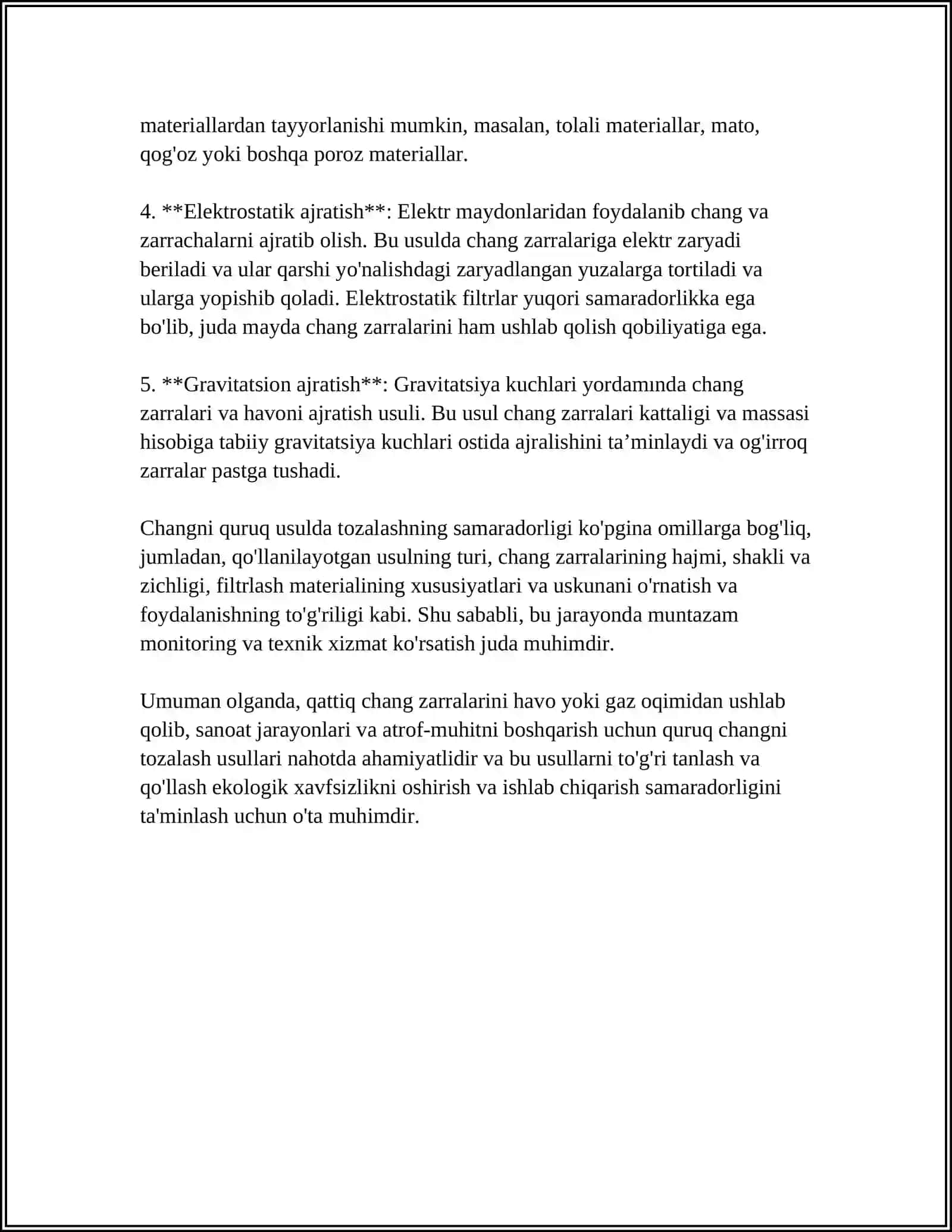 CHANGNI QURUQ USULDA TOZALASH 4
