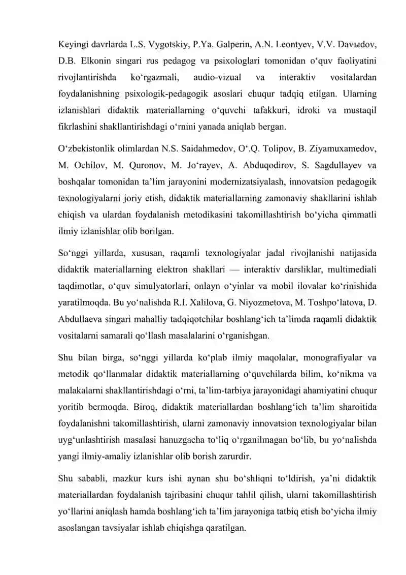 Boshlang'ich ta'lim jarayonida didaktik materiallardan foydalanishni takomillashtirish yo'llari 4