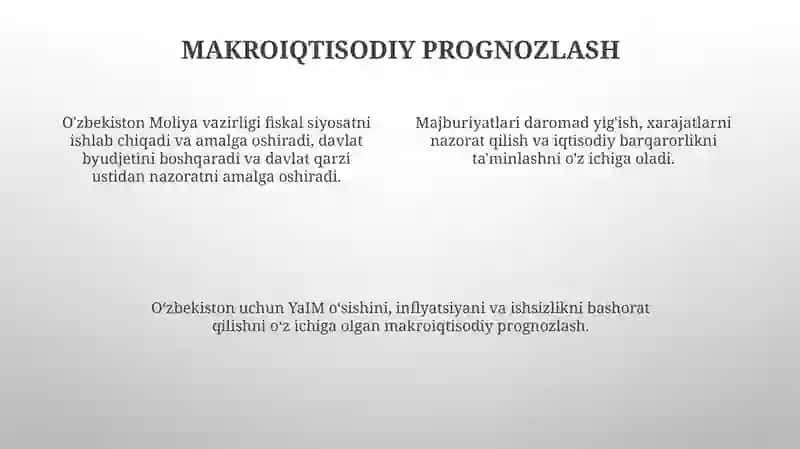 Oʼzbekiston Respublikasi Moliya vazirligining funksiya va vazifalar 4