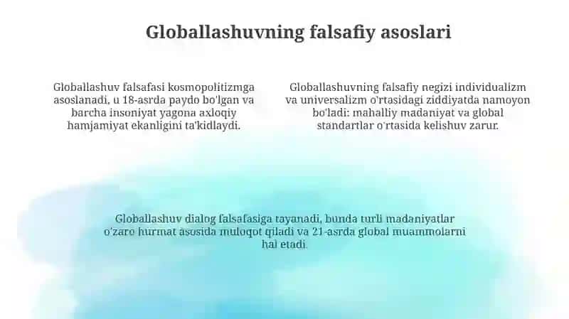 Globallashuv va barqaror taraqqiyot falsafasi 4
